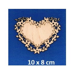 SKLEJKA #3mm Serce ażurowe 10x8cm , serce wianek10x8cm Ślub, Walentynki, Dzień Matki,Dla Mamy, Babci itp / 6363